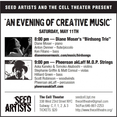 Pheeroan Aklaff M.o.p. Strings + Diane Moser's Birdsong Trio at The Cell