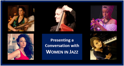 Conversation With Women In Jazz at Charlotte Mecklenburg Main Library - event poster Conversation With Women In Jazz at Charlotte Mecklenburg Main Library