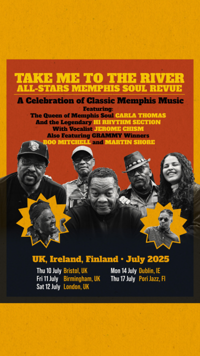 Take Me To The River - All Stars Memphis Soul Revue At Ambassador - Dublin at The Ambassador Theatre - event poster Take Me To The River - All Stars Memphis Soul Revue At Ambassador - Dublin at The Ambassador Theatre