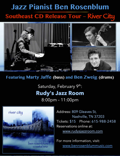 Ben Rosenblum Trio at Rudy's Jazz Room