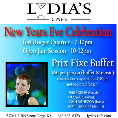 Nye W/ Teri Roiger Quartet at Lydia's Cafe