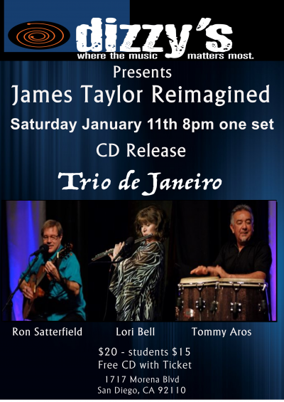 Lori Bell & Trio De Janeiro at Dizzy's - event poster Lori Bell & Trio De Janeiro at Dizzy's