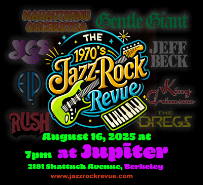 1970's Jazz-Rock Revue at Jupiter - event poster 1970's Jazz-Rock Revue at Jupiter