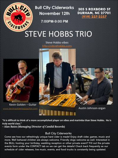 Steve Hobbs Trio at Bull City Ciderworks