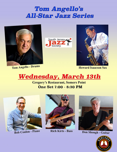 Tom Angello's All Star Jazz Series at Gregory's Restaurant & Bar