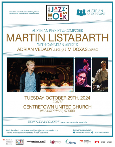 Martin Listabarth at Centretown United Church - event poster Martin Listabarth at Centretown United Church