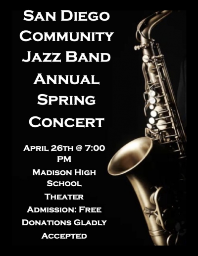 San Diego Community Jazz Band at Madison High School Auditorium