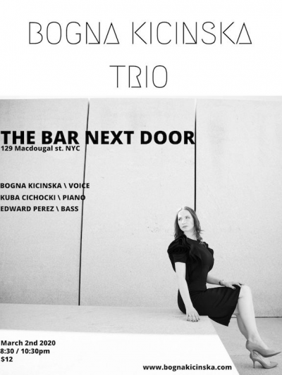 Bogna Kicinska Trio at Bar Next Door