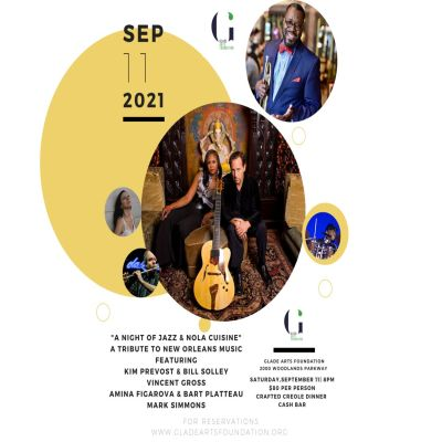 A Night Of Jazz And Nola Cuisine: A Tribute To New Orleans Music (september 11, 2021 Houston Texas) at Glade Arts Foundation