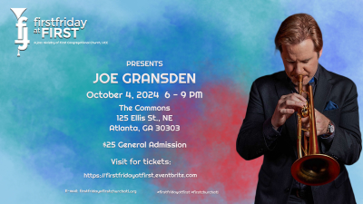 Joe Gransden at The Commons at First Congregational Church - event poster Joe Gransden at The Commons at First Congregational Church