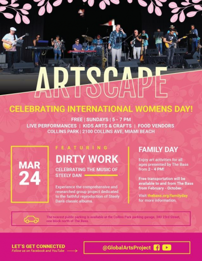 Artscape Concert Series Sunday Featuring Dirty Work at Collins Park