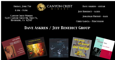 Dave Askren & Jeff Benedict Quartet at Canyon Crest Winery