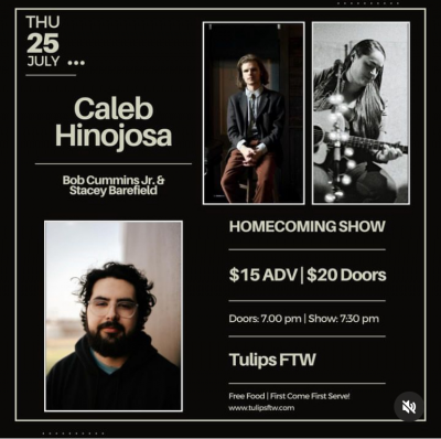 Caleb Hinojosa W/ Bob Cummins Jr., & Stacey Barefield at Tulips Ftw