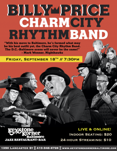 Billy Price & The Charm City Rhythm Band at Keystone Korner Baltimore - event poster Billy Price & The Charm City Rhythm Band at Keystone Korner Baltimore