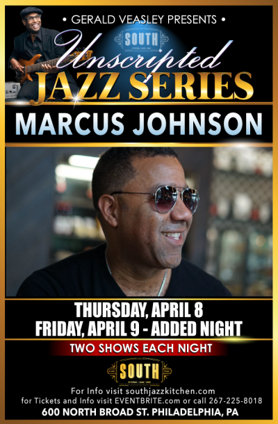 Marcus Johnson at South Jazz Club - event poster Marcus Johnson at South Jazz Club