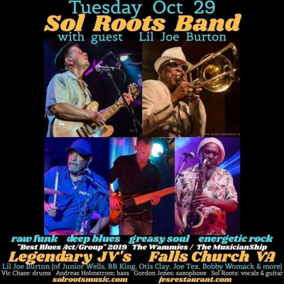 Sol Roots Band With Special Guest Lil Joe Burton at JV's Music Room