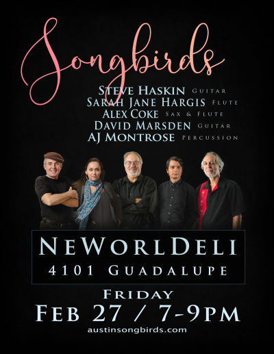 Austin Songbirds Featuring Alex Coke at Neworldeli