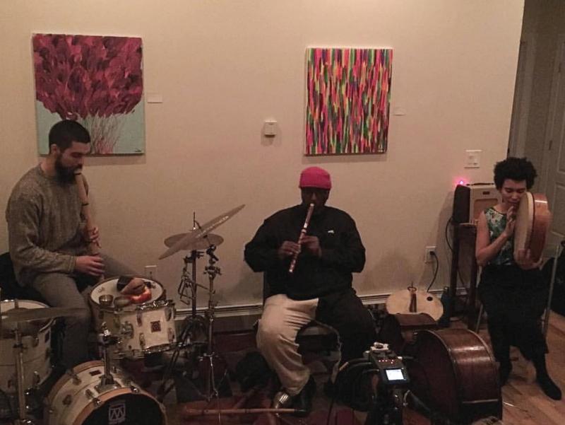 William Parker, Anais Maviel, and Leonid Galaganov at New Revolution Arts Series William Parker, Anais Maviel, and Leonid Galaganov at New Revolution Arts Series