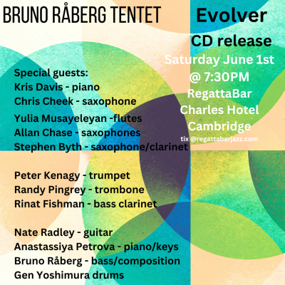 Bruno Raberg Tentet Cd Release Feat. Chris Cheek, Kris Davis at Regattabar