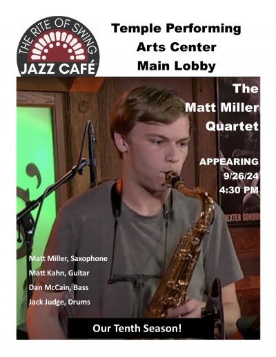 Matt Miller Quartet at Temple Performing Arts Center