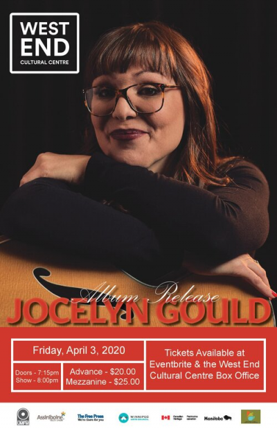 Jocelyn Gould at West End Cultural Centre - event poster Jocelyn Gould at West End Cultural Centre