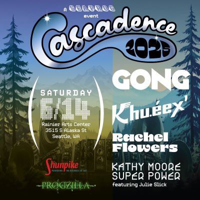 Gong, Khu.eex, Rachel Flowers, Kathy Moore at Rainier Arts Center