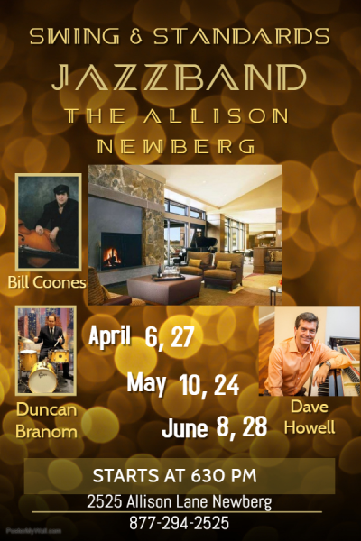 Swing & Standards Jazz Band The Allison at The Allison Inn & Spa - event poster Swing & Standards Jazz Band The Allison at The Allison Inn & Spa