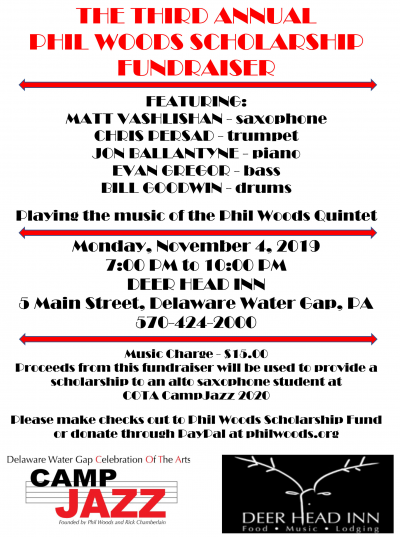 Third Annual Phil Woods Scholarship Fundraiser at Deer Head Inn