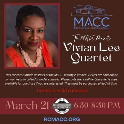 Vivian Lee Quartet at The MACC - event poster Vivian Lee Quartet at The MACC