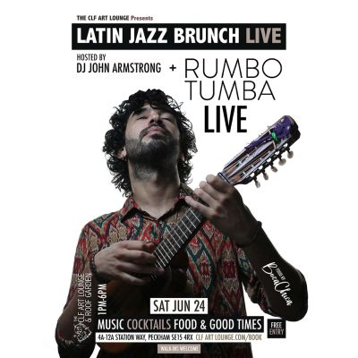 Latin Jazz Brunch Live With Rumbo Tumba (live) + Dj John Armstrong, Free Entry at The CLF Art Lounge And Roof Garden