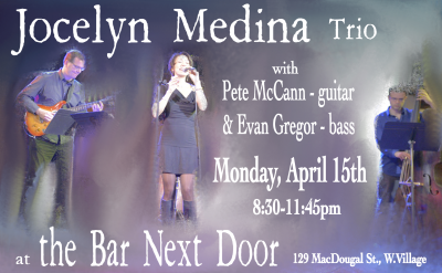 Jocelyn Medina Trio at Bar Next Door