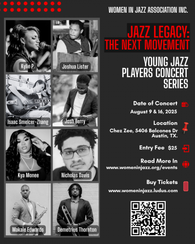 Jazz Legacy: The Next Movement - Young Players Concert Series at Chez Zee American Bistro - event poster Jazz Legacy: The Next Movement - Young Players Concert Series at Chez Zee American Bistro