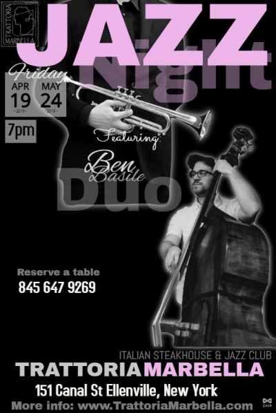 Ben Basile at Trattoria Marbella - event poster Ben Basile at Trattoria Marbella