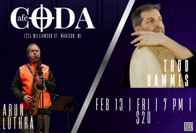 Todd Hammes & Aruṇ LŪthrĀ Duo - $20 at Cafe CODA