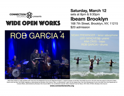 Rob Garcia 4 with Noah Preminger, Leo Genovese, and Kim Cass at Ibeam Brooklyn
