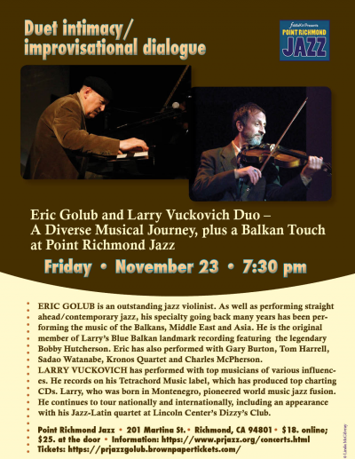 Larry Vuckovich And Eric Golub at Point Richmond First United Methodist Church