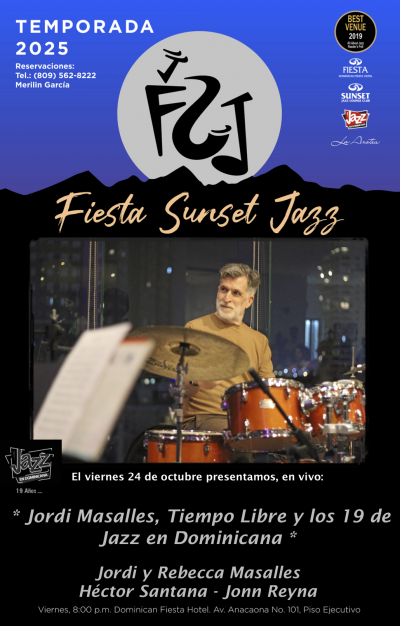 Jordi Masalles, Tiempo Libre Y Los 19 De Jazz En Dominicana at Fiesta Sunset Jazz