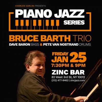 Piano Jazz Series: Bruce Barth at Zinc Bar - event poster Piano Jazz Series: Bruce Barth at Zinc Bar