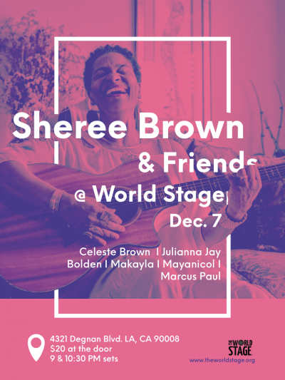 SHEREE BROWN & Friends • DwighTrible Presents at Autumn Jazz Concert Series + at The World Stage