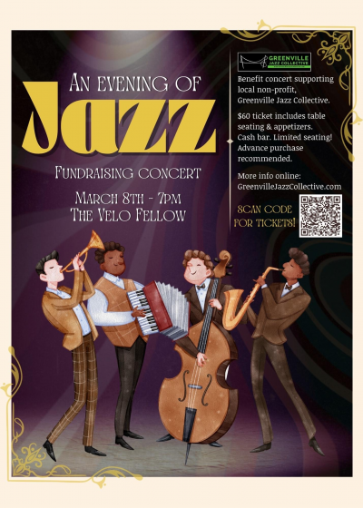 A Night Of Jazz Greenville Jazz Collective Fundraiser at The Velo Fellow
