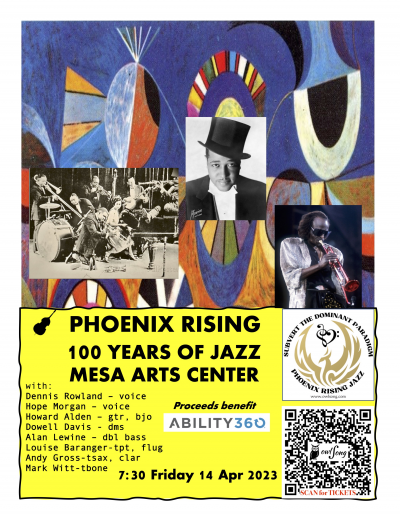 Phoenix Rising Jazz: 100 Years Of Jazz In 100 Minutes To Benefit Ability360 at Mesa Arts Center