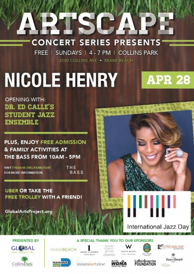 Nicole Henry In Collins Park April 28 Free at Artscape Concert Series at Collins Park
