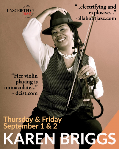 Karen Briggs And Gerald Veasley Band at South Jazz Club - event poster Karen Briggs And Gerald Veasley Band at South Jazz Club