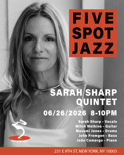 Sarah Sharp Quintet at Five Spot Jazz