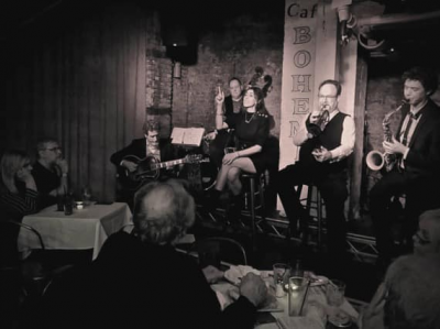 Cafe Bohemia Jazz Quartet W/ Mara Kaye & Jon-erik Kellso at Cafe Bohemia - event poster Cafe Bohemia Jazz Quartet W/ Mara Kaye & Jon-erik Kellso at Cafe Bohemia