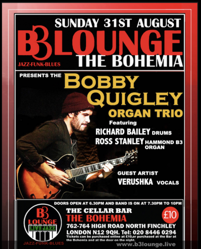Bobby Quigley Organ Trio at B3 Lounge The Cellar Bar The Bohemia