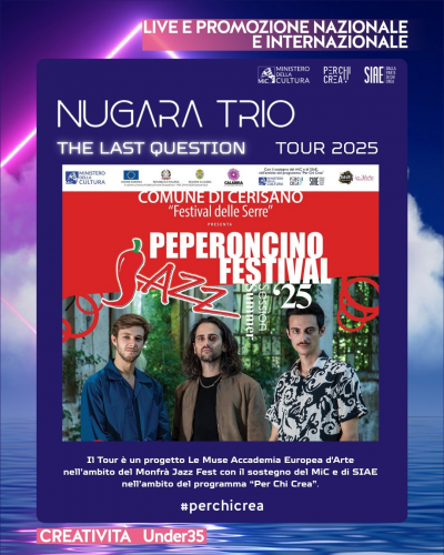 Nugara at Peperoncino Jazz Festival 2025 at Palazzo Sersale - event poster Nugara at Peperoncino Jazz Festival 2025 at Palazzo Sersale