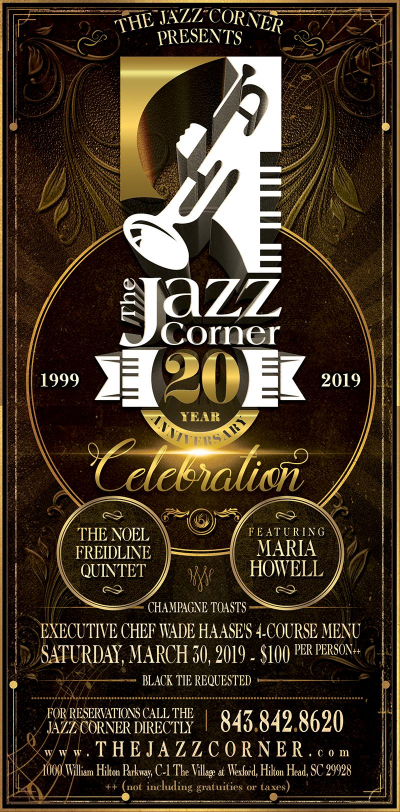 The Jazz Corner 20th Anniversary Celebration! The Noel Freidline Quartet featuring Maria Howell at The Jazz Corner