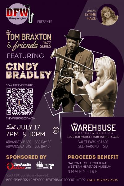Tom Braxton & Friends Featuring Cindy Bradley at The Warehouse On Berry - event poster Tom Braxton & Friends Featuring Cindy Bradley at The Warehouse On Berry