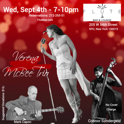 Verena Mcbee Trio at Flûte Bar